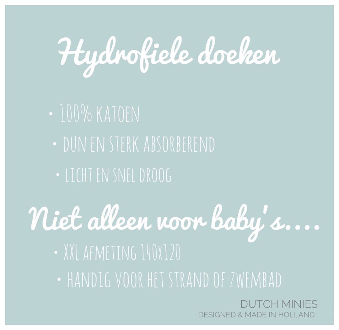 Hydrofiele doeken voor baby's - Dutch Minies